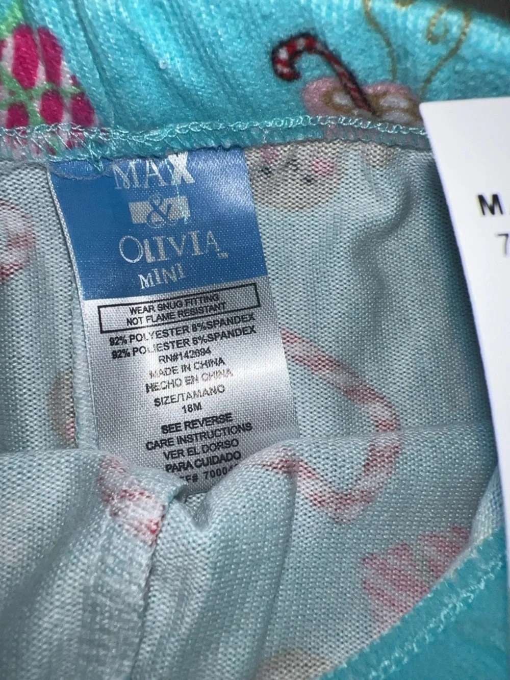 NEW Max & Olivia Mini Gingerbread Print Kids Pajama Set with Pink Socks